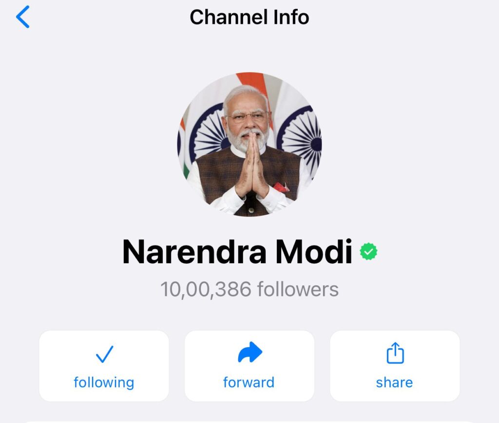 Modi’s WhatsApp channel crosses 1 million followers in one day