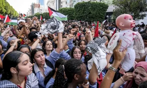 Protests in Middle East over Gaza hospital attack