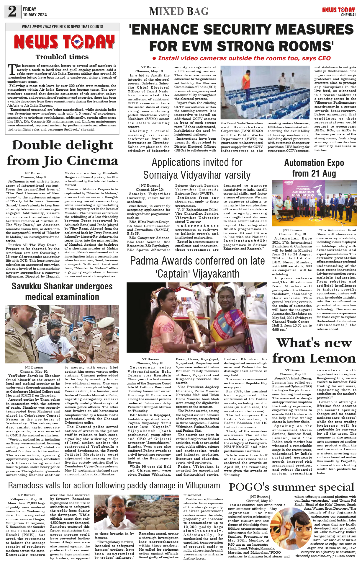 E-paper 10 May 2024 - News Today | First with the news