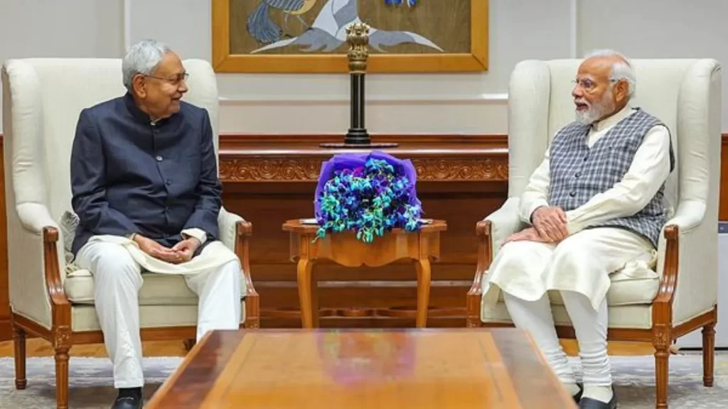 Nitish Kumar meets Modi