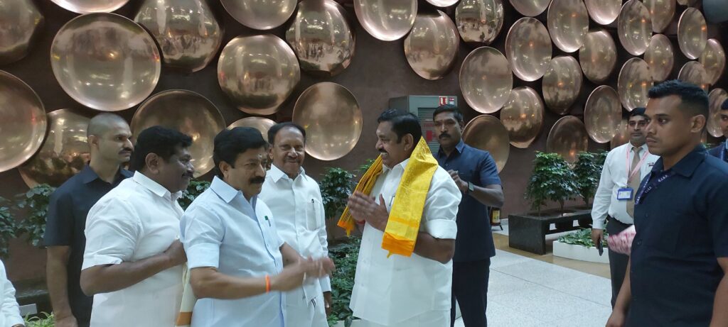 EPS Leaves for Delhi, to Congratulate CPR; Denies Meeting with Amit Shah