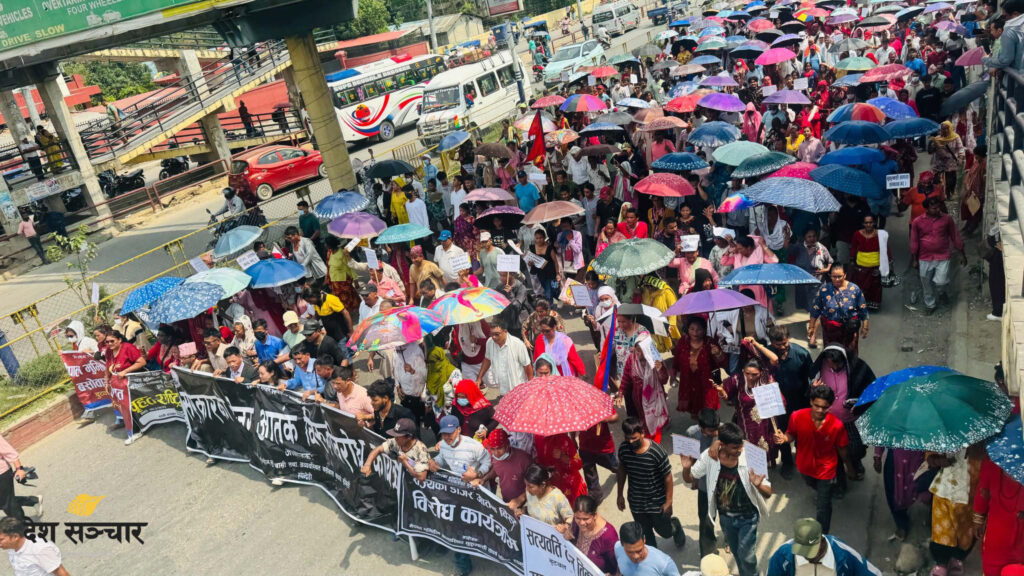 Squatters hold massive rally against evictions in Nepal