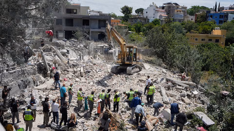 Israeli strike on village in eastern Lebanon kills 12