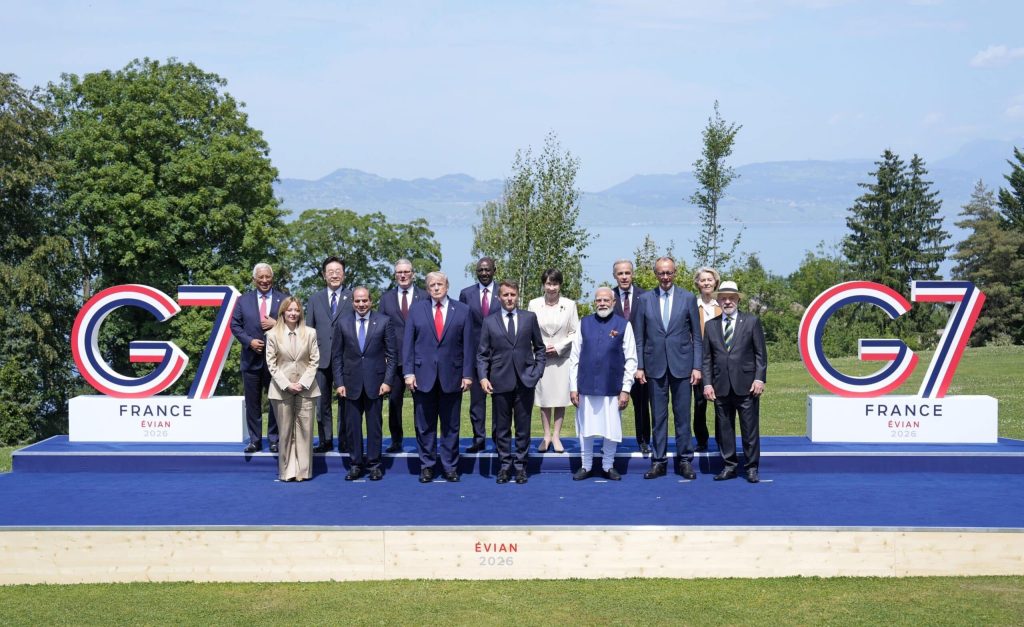 G7: Modi takes centre stage with Trump, Macron