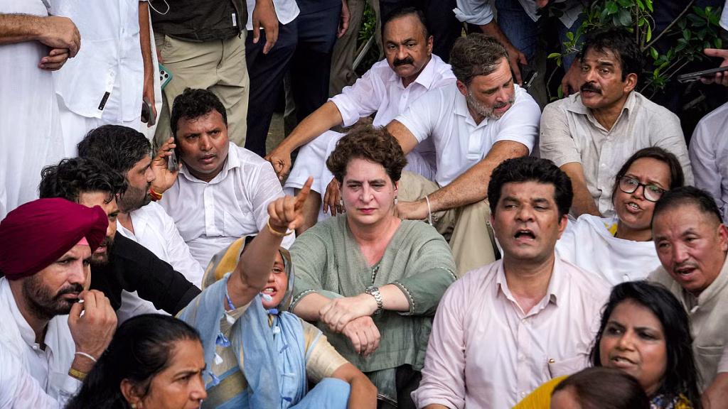 Rahul, Priyanka, Akhilesh detained, forcibly removed from protest site near PM’s residence