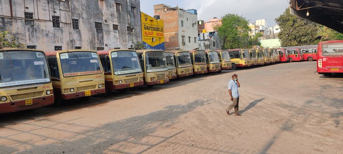 Two-day nationwide strike begins, bus services hit in TN
