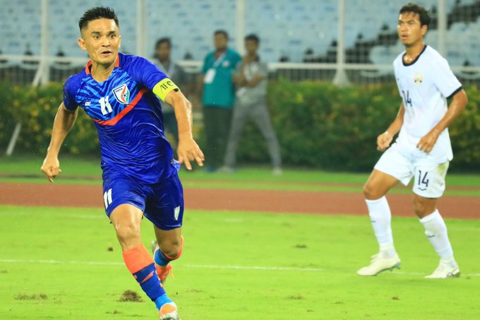 Chhetri helps India win