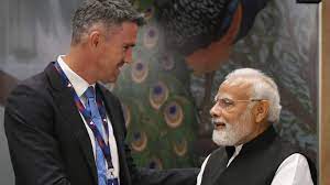 Kevin Pietersen meets Modi