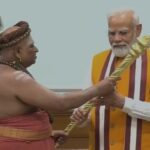 Adheenams hand over ‘Sengol’ to Modi
