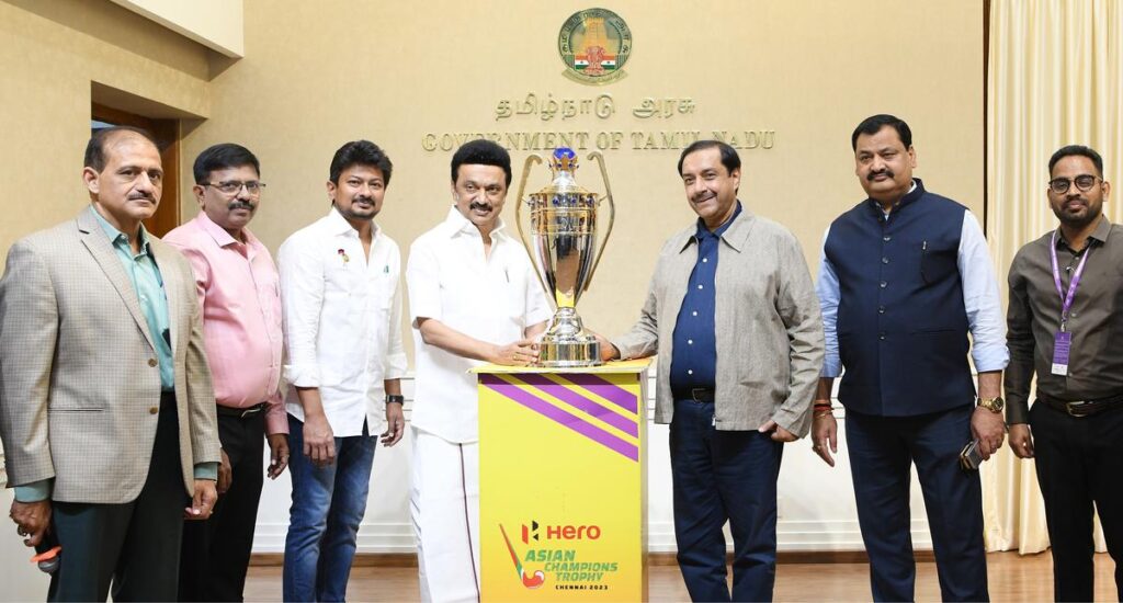 Stalin receives Pass the Ball Trophy ahead of Asian Champions Trophy 2023