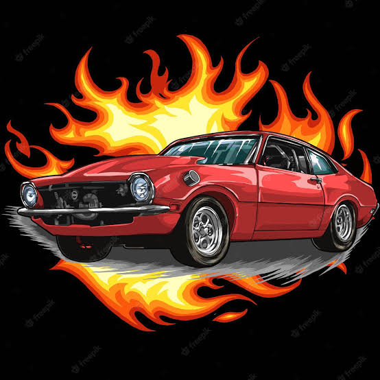 Car goes up in flames in city