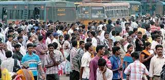 Crowds swarm Koyambedu bus stand for Deepavali