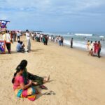 Marina beach bustling with activity as crowds seek relief from heat