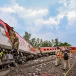 Express train derails; three dead, 33 injured