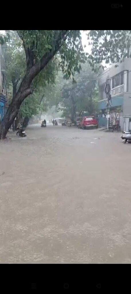 IMD Issues Orange Alert for Chennai, Roads Waterlogged Amid Rains