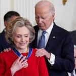 Biden honours Hillary, Soros, Messi with medals