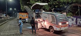 Cold milling underway on key Chennai roads for resurfacing