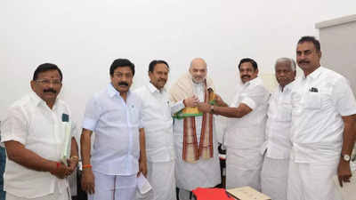 AIADMK general secretary Edappadi Palaniswami meets Amit Shah in Delhi
