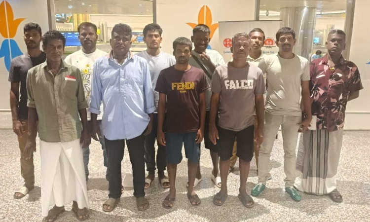 11 TN fishermen freed by SL Navy return to Chennai
