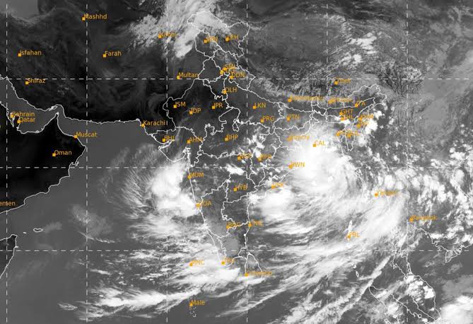 Two low-pressure areas formed today