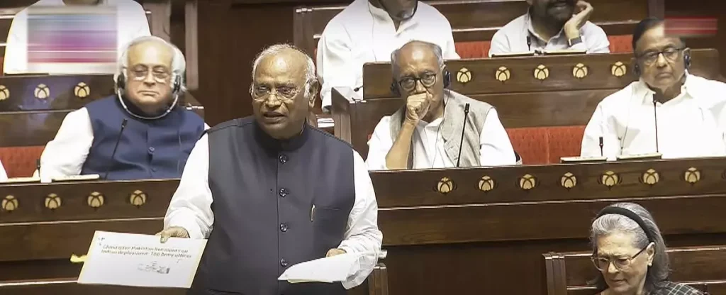 Kharge raises LPG shortage issue in Rajya Sabha; govt says Opposition trying to bring anarchy