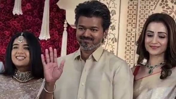 Vijay and Trisha Attend Wedding Together in Chennai