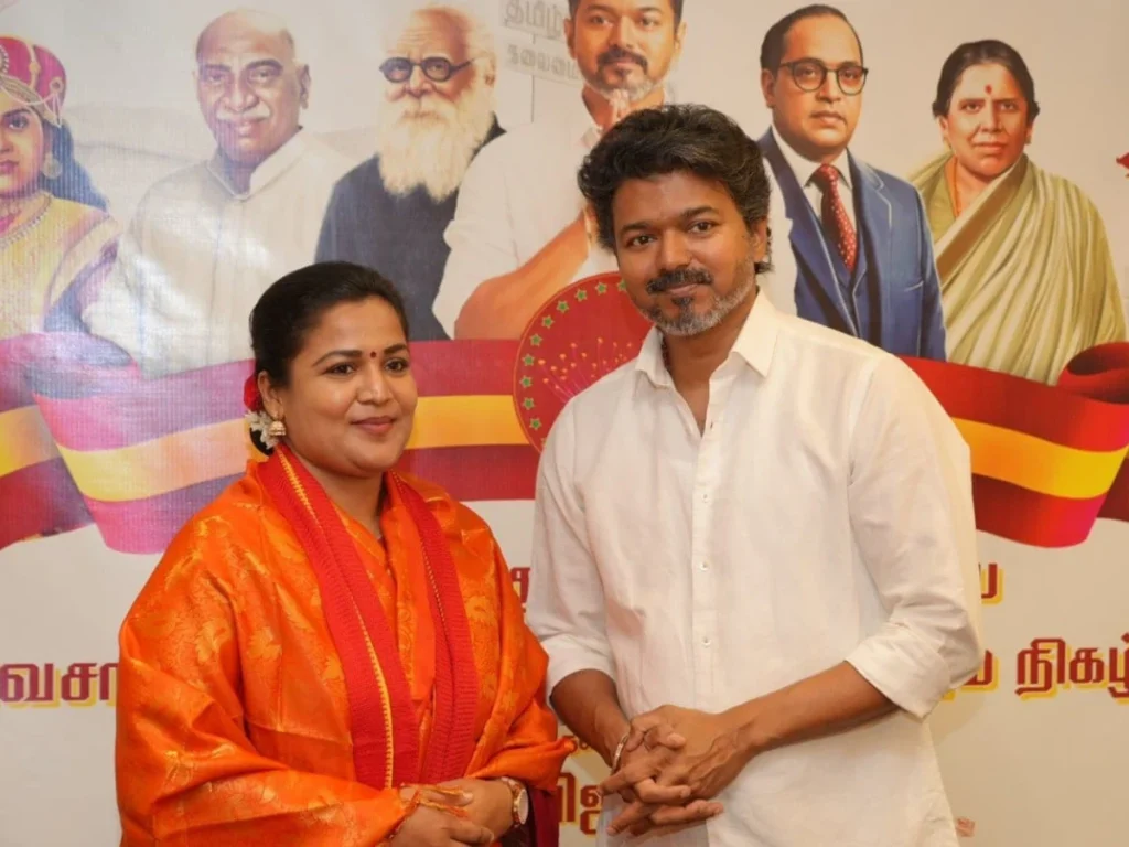 TVK leader Ranjana Natchiyaar questions Vijay’s remarks