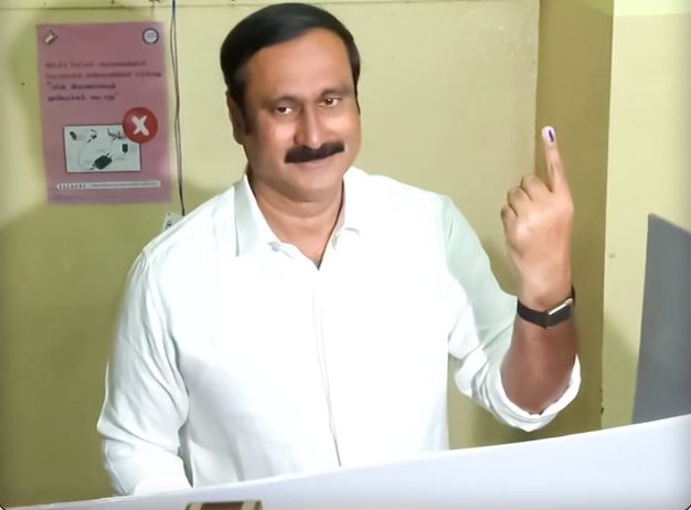 Anbumani Ramadoss Casts Vote with Family in T. Nagar