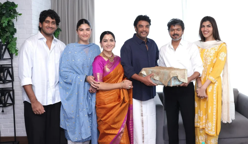 Khushbu, Sundar C invite CM Vijay to daughter’s wedding