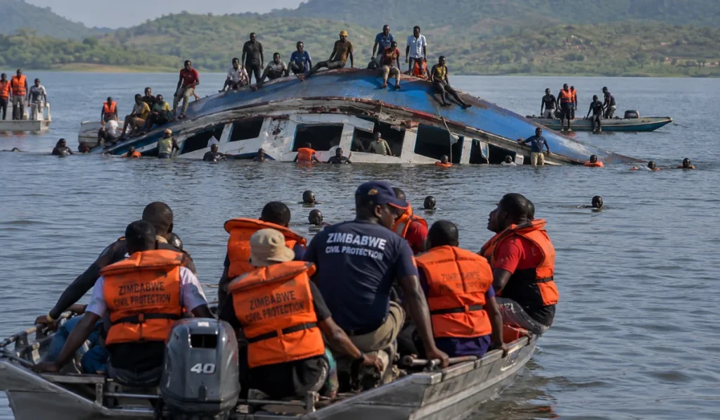 15 dead after ferry capsizes on Zimbabwe’s Lake Kariba