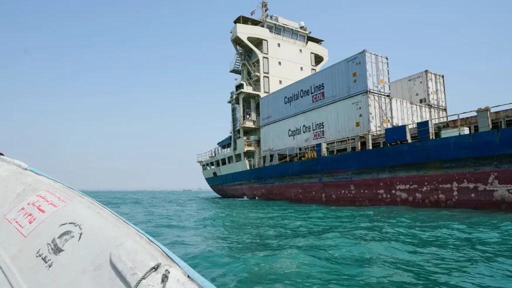 Iran claims strike on US vessel in Hormuz