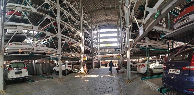 Multi-level car parking facility in Kodaikanal